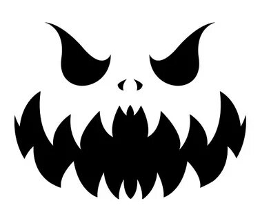 Download this Evil Pumpkin Face Stencil and other free print