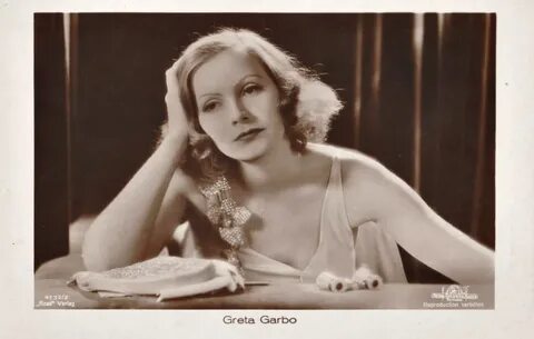 Greta Garbo - c 1931 Old Post Scanned Original germán T Flic