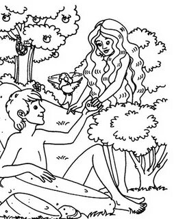 Garden Of Eden clipart black and white - Pencil and in color