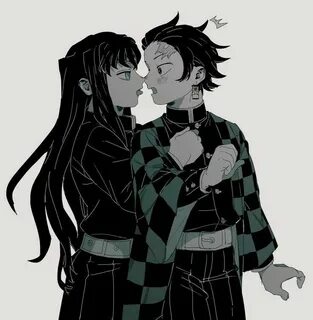 Kimetsu no yaiba yaoi Anime couple kiss, Demon, Slayer anime