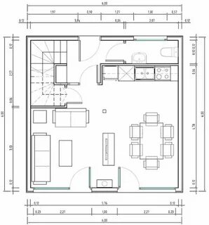 plano 6x6 Planos de casas pequeñas, Planos de casas modernas
