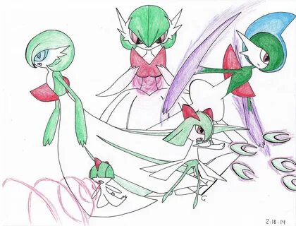 Ralts, Kirlia, Gardevoir, and Gallade by Mara164 on DeviantA