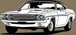 Challenger Classic Dodge Stock Illustrations - 26 Challenger
