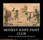 MONKEY KNIFE FIGHT CLUB Monkey memes, Fight club, Sword figh