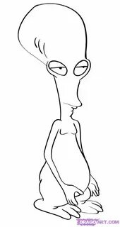 Roger the Alien Alien drawings, American dad, Easy cartoon d