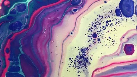 Abstract Fluid Acrylic Pour Painting, Dirty Pour Technique: 