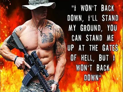 Military Motivation Poster "I Won’t Back Down" Military moti