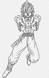 Majin Buu Goku Gogeta Vegeta Line art, goku, sudut, putih pn