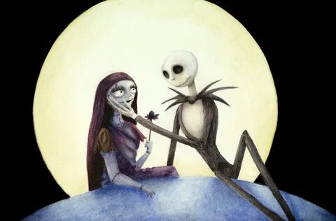 Cross Stitch Kit for Sally and Jack Skellington Nightmare Et