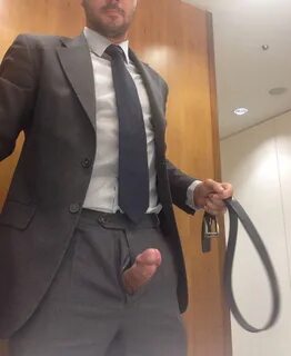 Selfie hard dick gay businessman suit tie