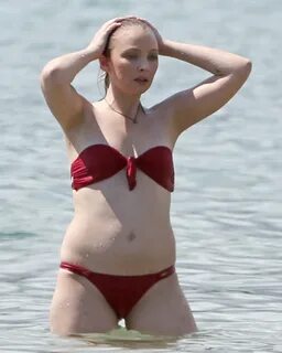 Elisabeth Harnois in Red Bikini -04 GotCeleb