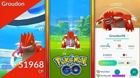 98% IV GROUDON CAUGHT IN POKEMON GO! FIRST EVER LEGENDARY GR