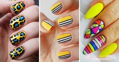 Nail Art - Uñas on Twitter: "+70 UÑAS decoradas COLOR Amaril