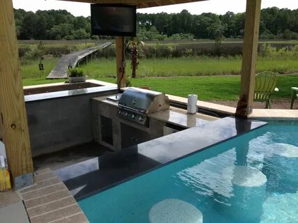 Swim up pool bar! Www.meadowspoolandspa.com Backyard pool, S