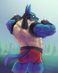 Buff Lucario showing off his butt Bara Know Your Meme