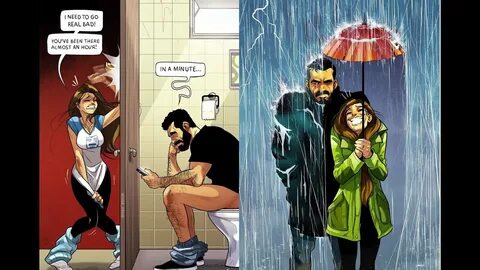 Artist Keeps Illustrating Everyday Life With His Wife In Com