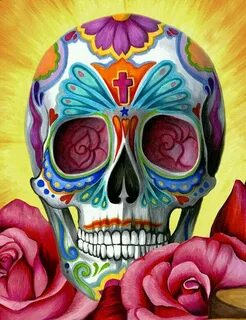 Lovely Skull painting, Skull art, Sugar skull tattoos