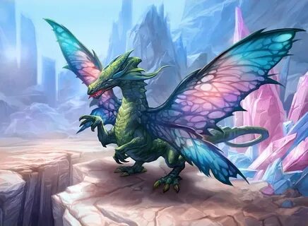 Sprite Dragon MtG Art from Ikoria Set by Gabor Szikszai - Ar