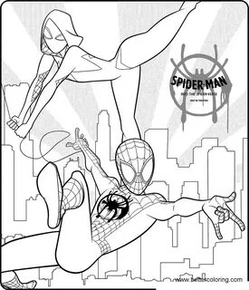 Miles Morales Coloring Pages Spider Woman - Free Printable C