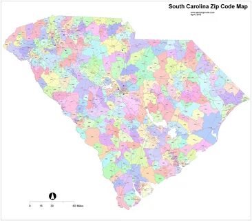 South Carolina Zip code map, Coding, South carolina