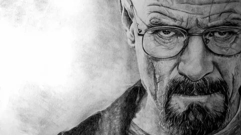 Time Lapse Drawing of Walter White/Bryan Cranston - Breaking