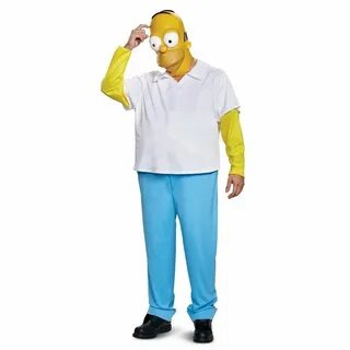 Men's The Simpsons Homer Simpson Halloween Costume Xxl, Mult
