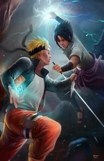 Naruto vs Sasuke Naruto vs sasuke, Naruto e sasuke, Fan art 