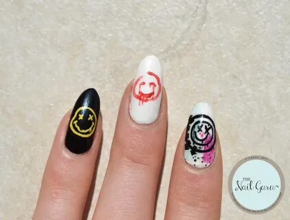 Black Nails With Smiley Face On Ring Finger - Goimages Today