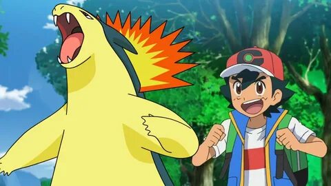ASH GOING TO EVOLVE HIS QUILAVA INTO TYPHLOSION 😍 Ash Quilav