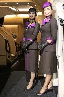 Etihad Airways Stewardesses #aviationglamourairports Flight 