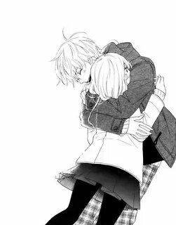 #anime #couple #black #and #white #hug Anime, Manga couple, 