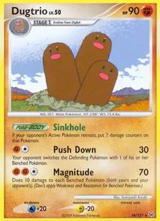 Dugtrio Platinum Pokemon Card Pikawiz