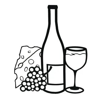 Download Wine Bottle Gallery For Black And White Clipart PNG