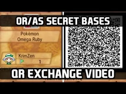 Pokemon Omega Ruby / Alpha Sapphire Secret Base QR Code Exch