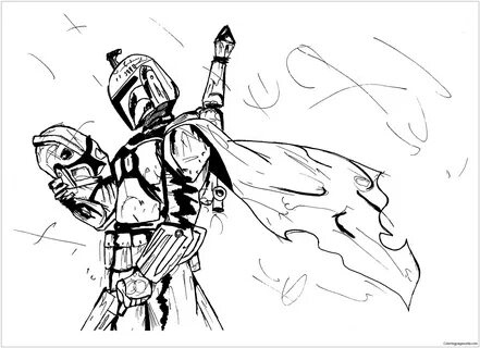 Star Wars Boba Fett Coloring Pages - Cartoons Coloring Pages