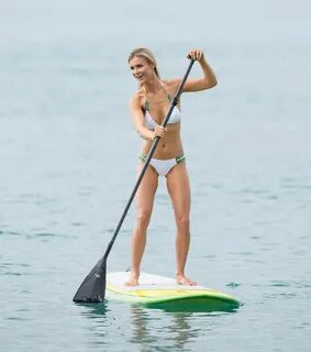 JOANNA KRUPA in Bikini Paddle-boarding in Miami - HawtCelebs