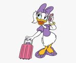 Donald Duck Clipart Dancing - Daisy Duck On The Phone , Tran