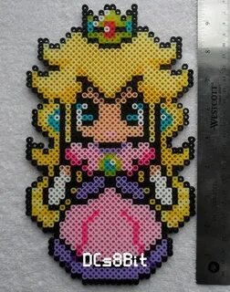 Princess Peach Perler Perles à tisser, Motifs perler, Perle 