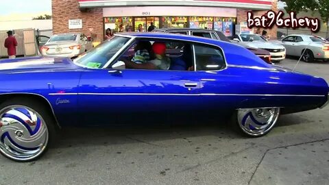 Candy Blue 72 Caprice Donk on 26" DUB Hurricayne Floaters - 
