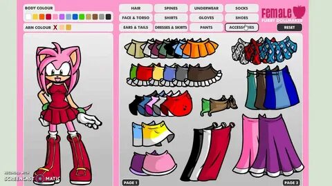 Making Amy rose On Furry Doll Maker - YouTube