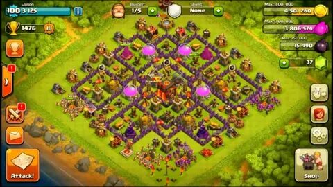 Clash of Clans Town Hall 10 Hybrid Base Layout - YouTube