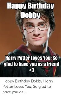 Happy Birthday Dobby Harry Potter Loves You So Glad to Have 
