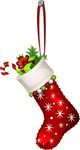 Red Christmas Stocking Transparent Png Clip Art Image - Chri