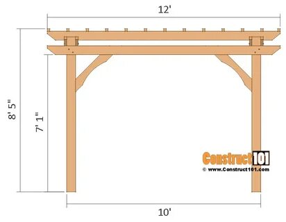 Pergola Plans - 10x12 - Free PDF Download - Construct101