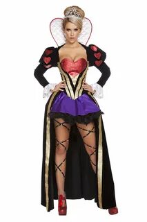 Roma Costume Women's 4 Piece Sultry Heartless Queen - Funtob