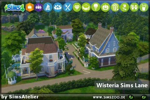 Wisteria Sims Lane house by SimsAtelier at Blacky’s Sims Zoo