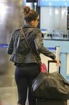 Nina Dobrev - Booty in Tights at LAX Airport - March 2015 - 