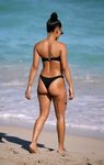 Karrueche Tran showing off her awesome butt in a black thong