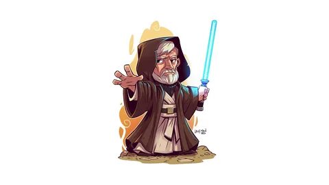 Wallpaper : Obi Wan Kenobi, Star Wars, artwork, simple backg