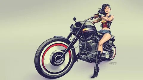 Wonder Woman On Bike 4k wonder woman wallpapers, superheroes